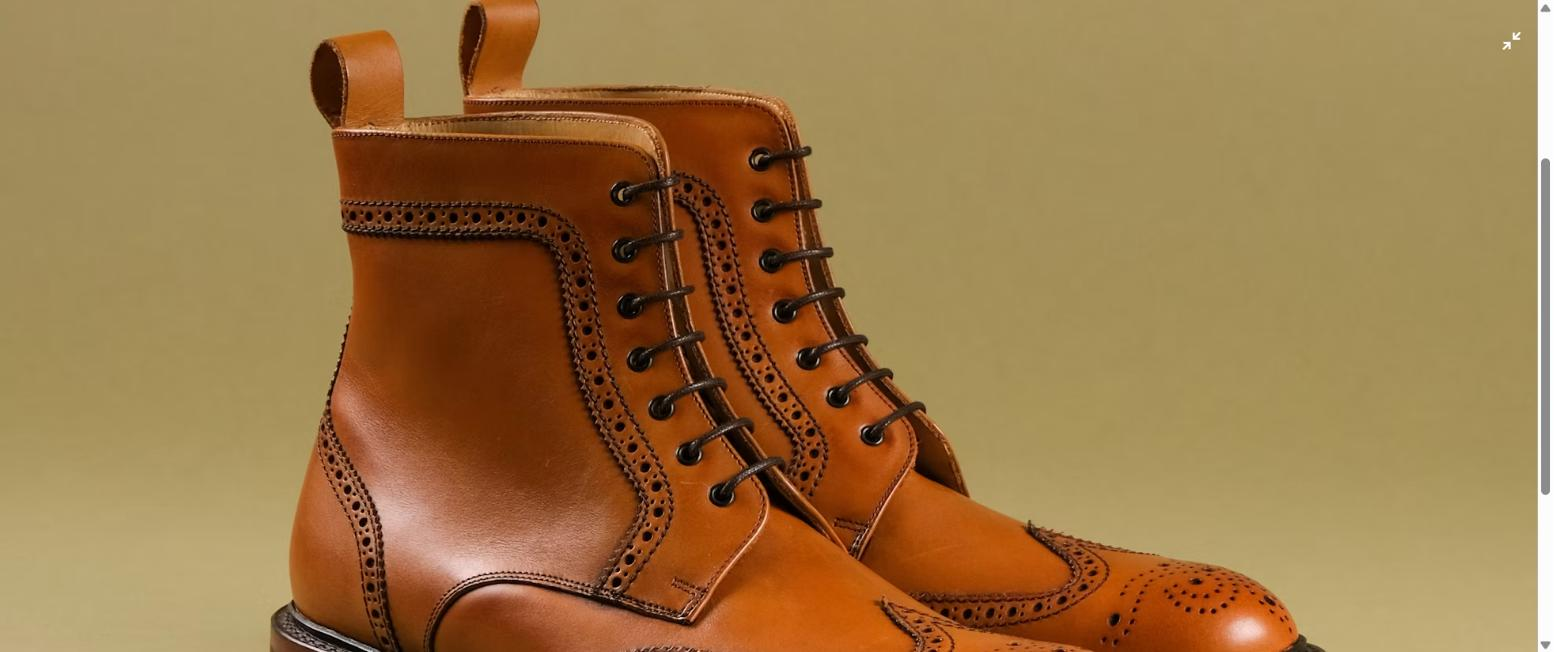 Tan brogue lace-up boots - CliffShoe